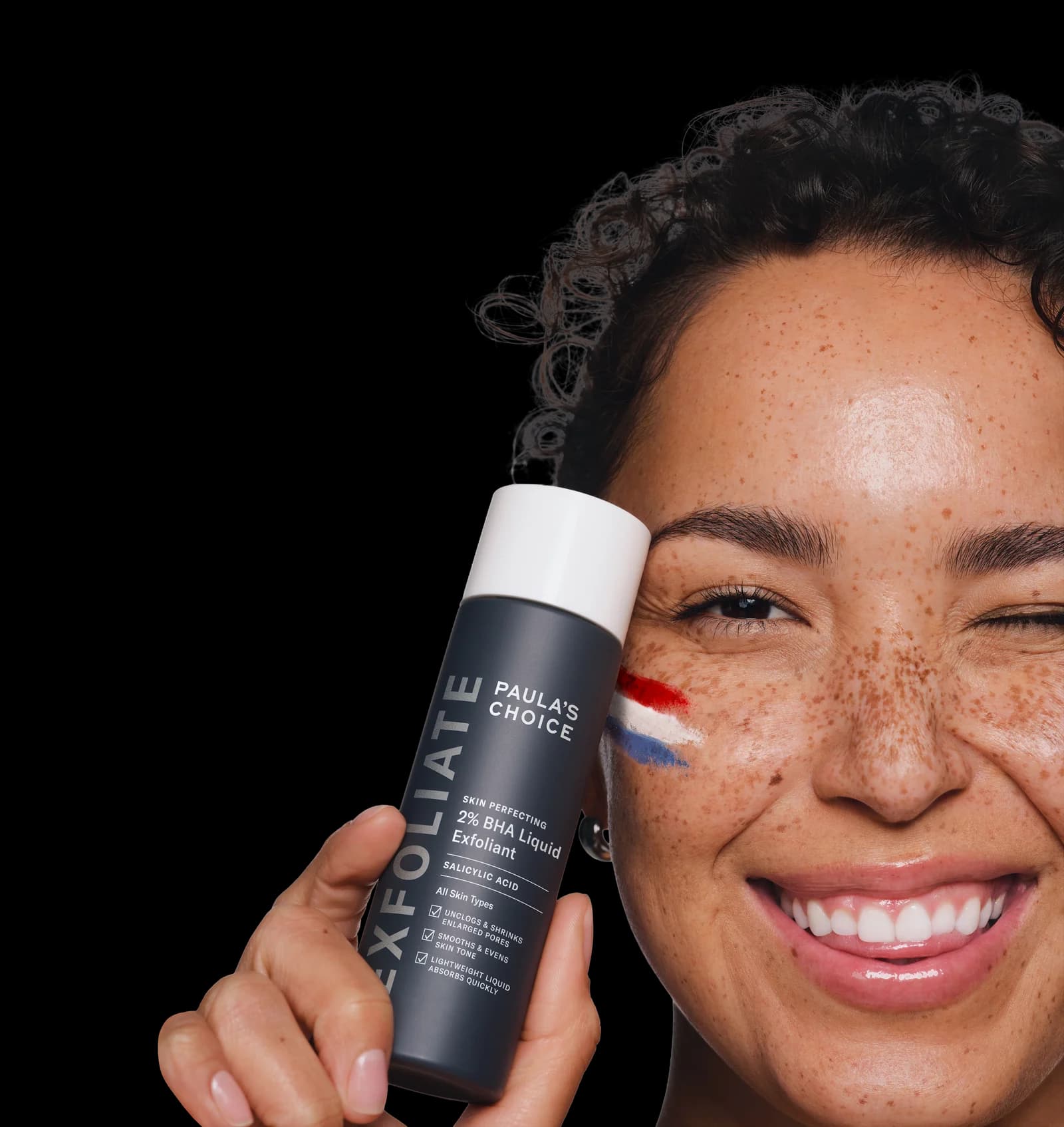 Paula’s Choice campaign portrait featuring skincare