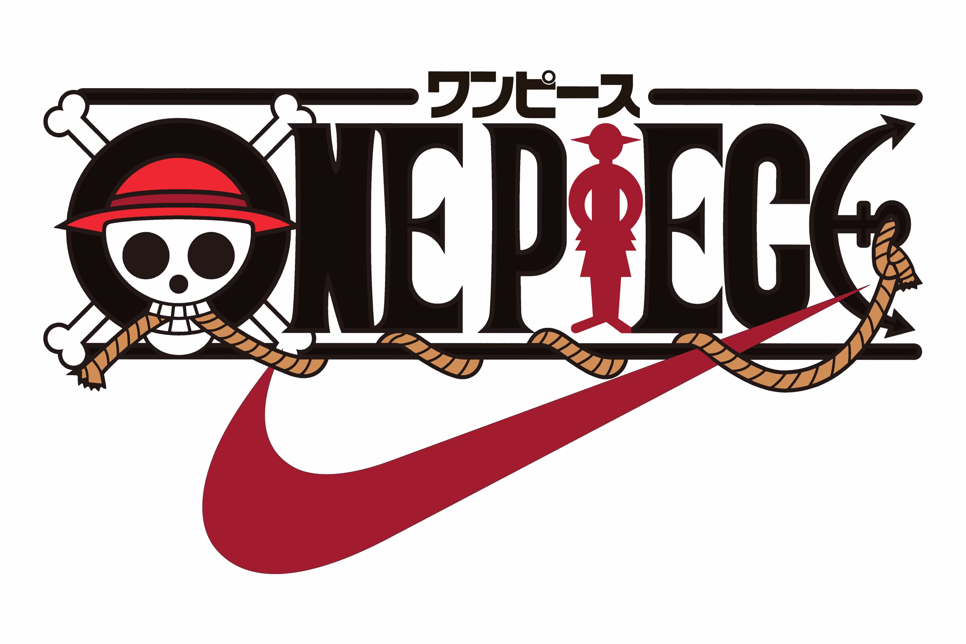 Official Nike × One Piece collaboration artwork